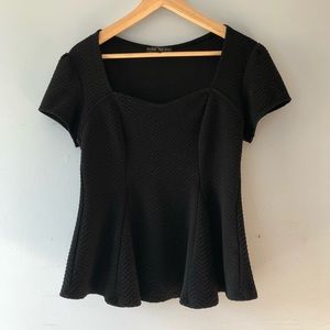Forever 21 black peplum top